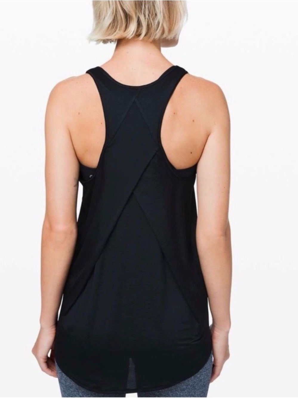 lululemon athletica Black Racerback Twist-Detail Tank